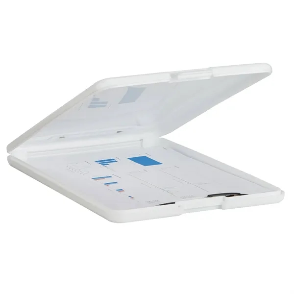 Plastic storage clipboard with 1 color silkscreen imprint on 1 location... from ASI 37218 Athena Promo (tm)