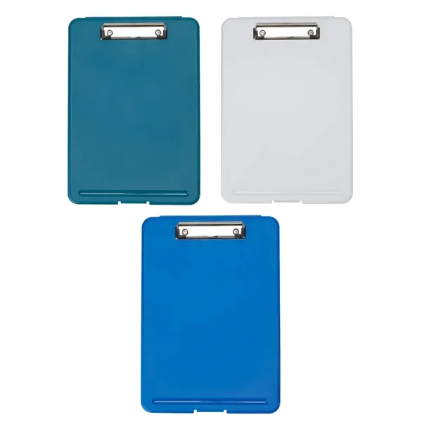 Plastic storage clipboard with 1 color silkscreen imprint on 1 location... from ASI 37218 Athena Promo (tm)