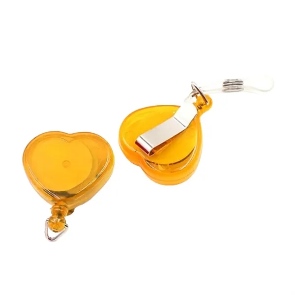 Retractable heart shape badge reel with epoxy dome on 1 location... from ASI 37218 Athena Promo (tm)