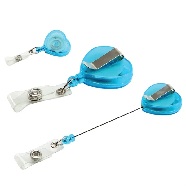 Retractable heart shape badge reel with epoxy dome on 1 location... from ASI 37218 Athena Promo (tm)