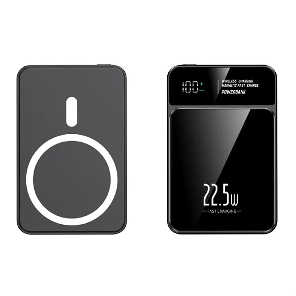 Digital fast charging magnetic wireless power bank - 5000 mAh plus... from ASI 37218 Athena Promo (tm)