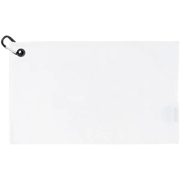 18" x 11" white golf towel made with USA sourced cotton;... from ASI 39552 BEL Promo