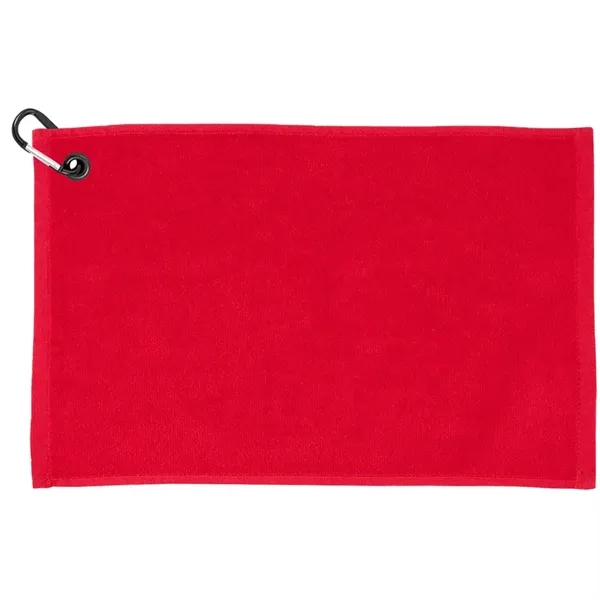 18" x 11" terry velour white golf towel with grommet and... from ASI 39552 BEL Promo