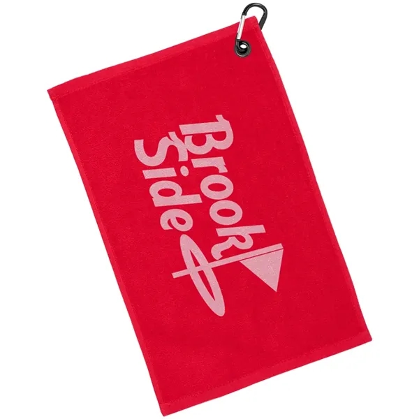 18" x 11" terry velour white golf towel with grommet and... from ASI 39552 BEL Promo