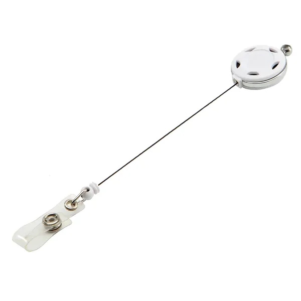 Retractable round shape metal badge reel with epoxy dome on two... from ASI 37218 Athena Promo (tm)