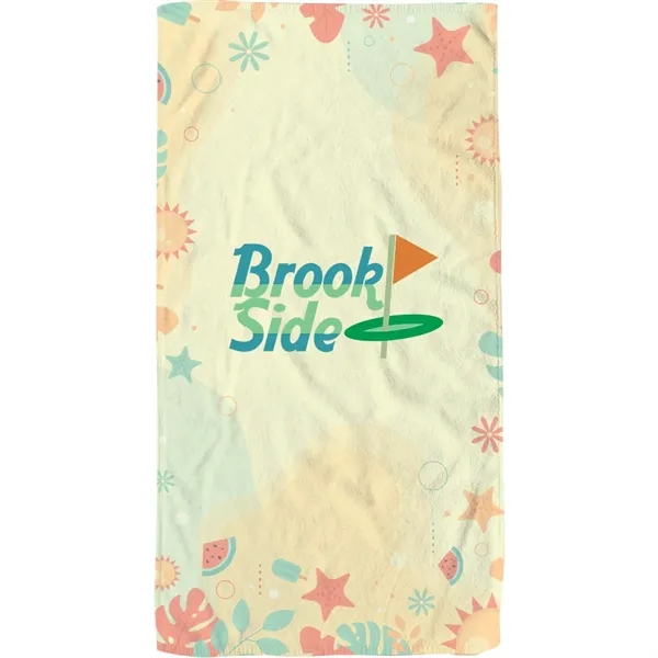 30" x 60" recycled polyester beach towel with dye sublimation printing.... from ASI 39552 BEL Promo