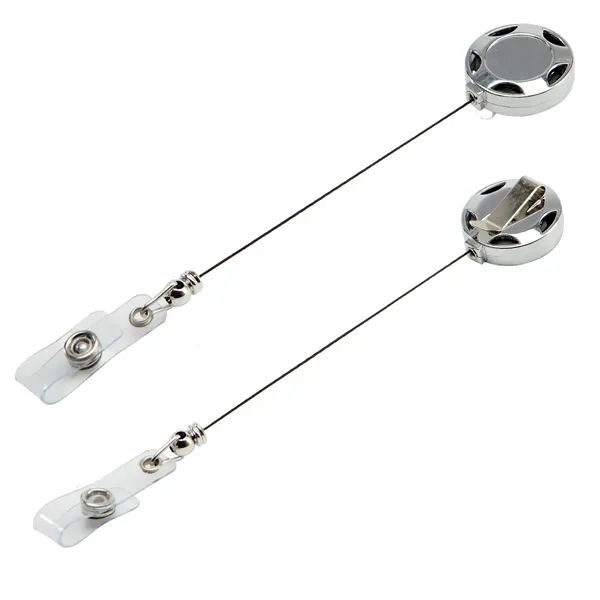 Retractable round shape metal badge reel with epoxy dome on 1... from ASI 37218 Athena Promo (tm)