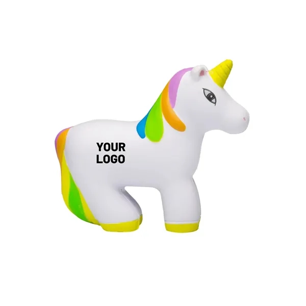Unicorn shaped stress ball plus 1 color silkscreen imprint on 1... from ASI 37218 Athena Promo (tm)