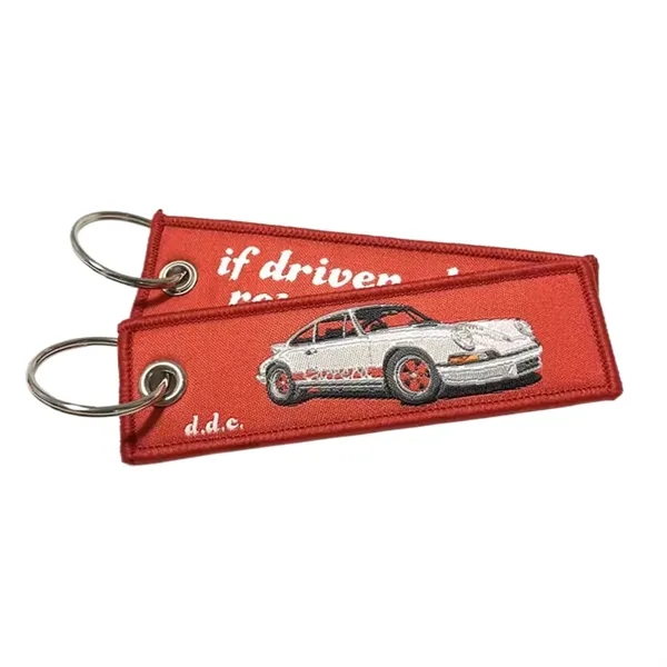 Woven keychain with metal ring plus 1 color woven on both... from ASI 37218 Athena Promo (tm)