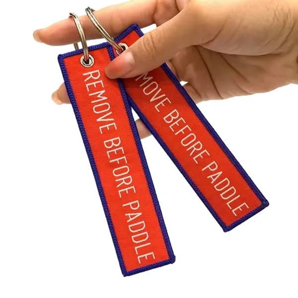 Woven keychain with metal ring plus 1 color woven on both... from ASI 37218 Athena Promo (tm)