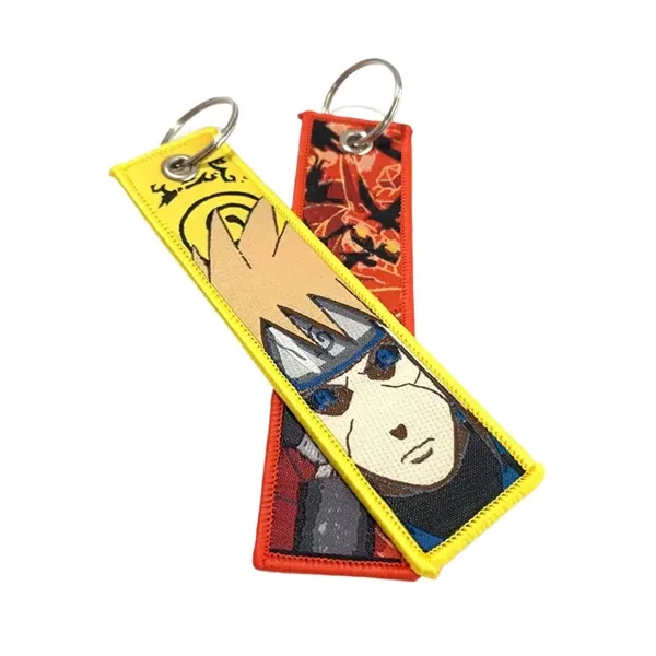 Woven keychain with metal ring plus 1 color woven on both... from ASI 37218 Athena Promo (tm)