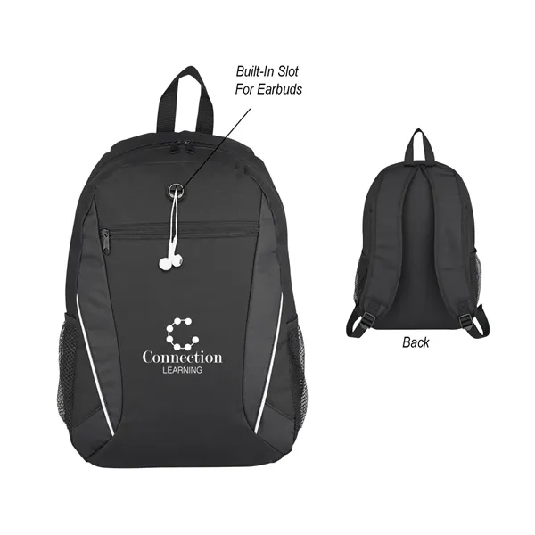 Homerun Backpack. Made of 600 Denier Polyester. Adjustable Shoulder Strap &... from ASI 61125 Hit Promotional Products / Hit®