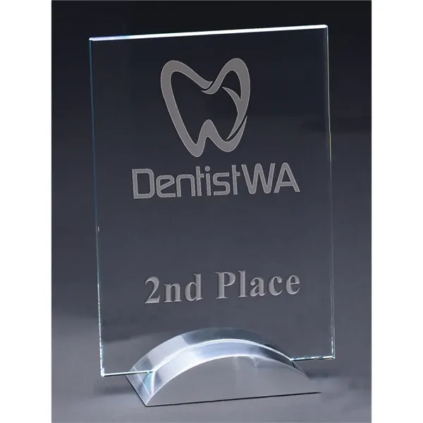 This clear glass award is slightly beveled and comes standard with... from ASI 71920 Moderne Glass Company Inc