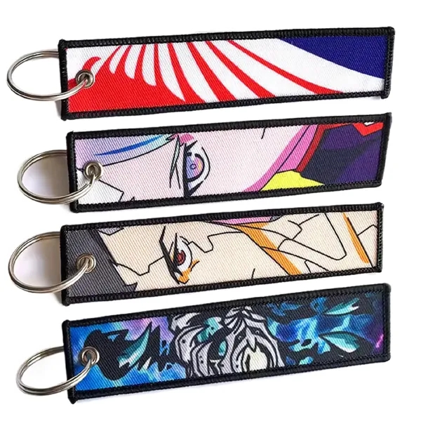 Full color fabric keychain with metal ring plus full color heat... from ASI 37218 Athena Promo (tm)