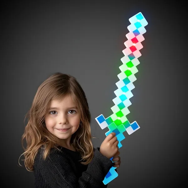 24" blue pixel sword with LED lights.... from ASI 42016 Brighter Promotions Inc