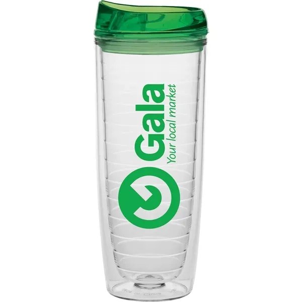 20 oz. Cozy cup collection tumbler with push on, thumb slide... from ASI 71920 Moderne Glass Company Inc