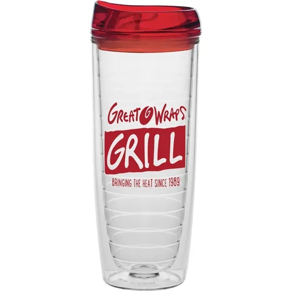 20 oz. Cozy cup collection tumbler with push on, thumb slide... from ASI 71920 Moderne Glass Company Inc