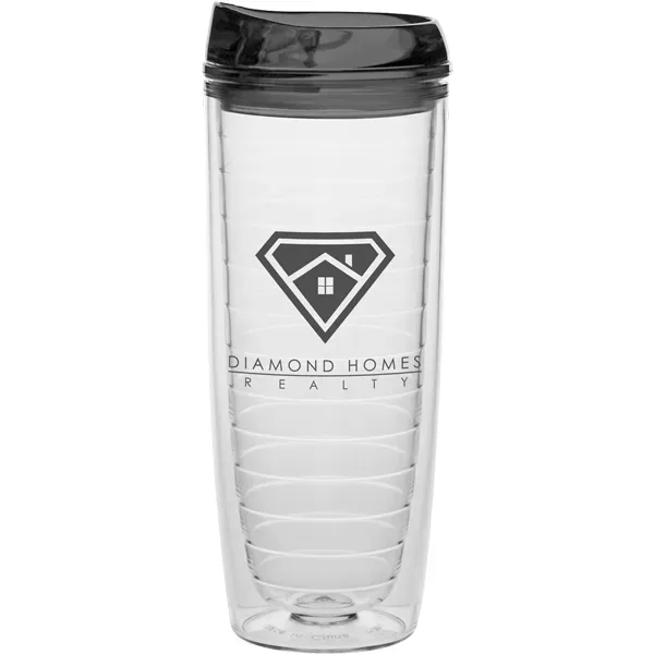 20 oz. Cozy cup collection tumbler with push on, thumb slide... from ASI 71920 Moderne Glass Company Inc