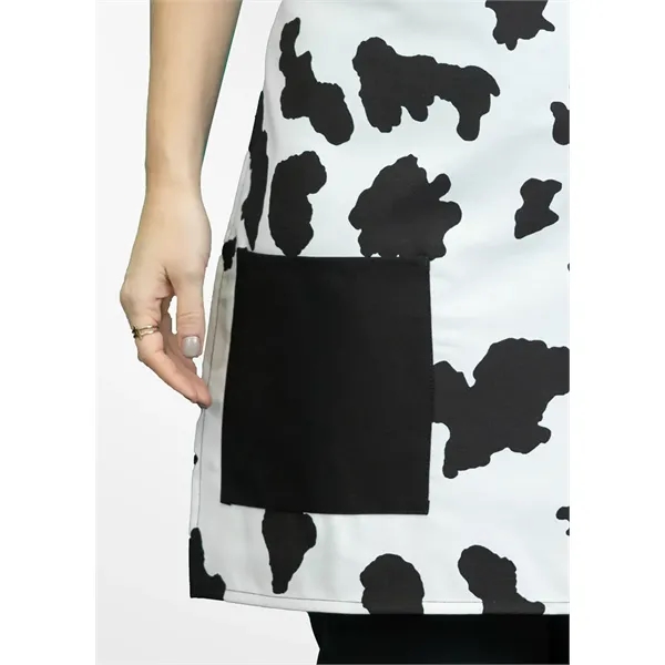 Cow print bib apron, single pocket - blank or 1 screen... from ASI 36558 Aprons, Etc.