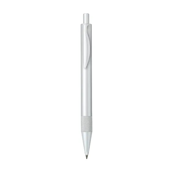 Solid brass barrel ballpoint pen with textured grip.... from ASI 31517 Admart Products / Admart Line