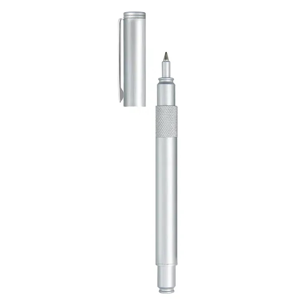 Solid brass barrel rollerball pen with textured grip.... from ASI 31517 Admart Products / Admart Line