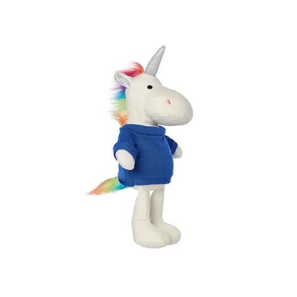 5.25" x 15" x 3.25" 100% polyester plush unicorn with customizable... from ASI 79530 Prime Line