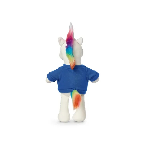 5.25" x 15" x 3.25" 100% polyester plush unicorn with customizable... from ASI 79530 Prime Line