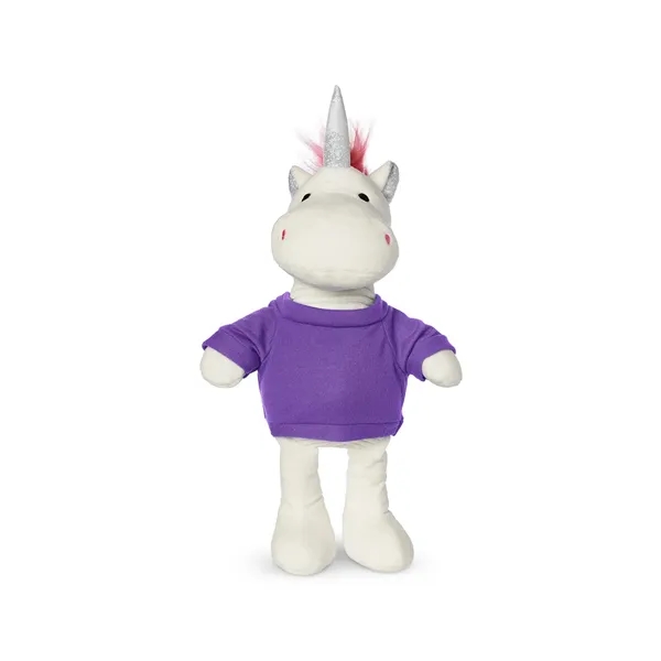 5.25" x 15" x 3.25" 100% polyester plush unicorn with customizable... from ASI 79530 Prime Line