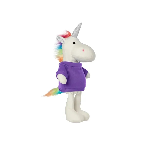 5.25" x 15" x 3.25" 100% polyester plush unicorn with customizable... from ASI 79530 Prime Line