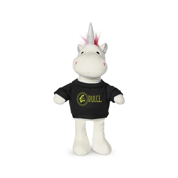 5.25" x 15" x 3.25" 100% polyester plush unicorn with customizable... from ASI 79530 Prime Line