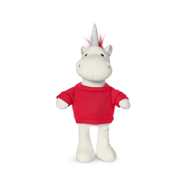 5.25" x 15" x 3.25" 100% polyester plush unicorn with customizable... from ASI 79530 Prime Line