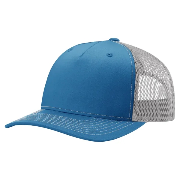 Richardson 112FP snapback cotton and polyester five-panel cap with leatherette patch... from ASI 74601 Calico