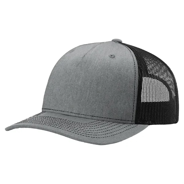 Richardson 112FP snapback cotton and polyester five-panel cap with leatherette patch... from ASI 74601 Calico