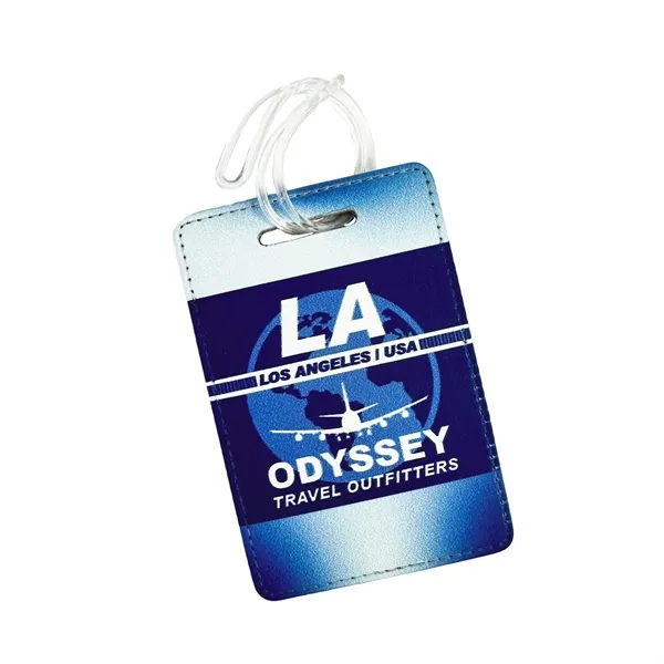 Vibrant sublimated luggage tag: 2.8" W x 4.1" H. PU face,... from ASI 92980 WOV-IN® / Universal Strap/Wov-In Line
