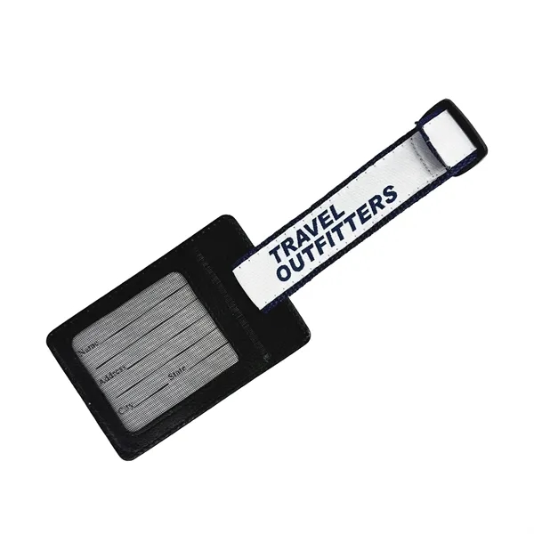 Elevate travel style with our Full Color Sublimated Luggage Tag. PU... from ASI 92980 WOV-IN® / Universal Strap/Wov-In Line