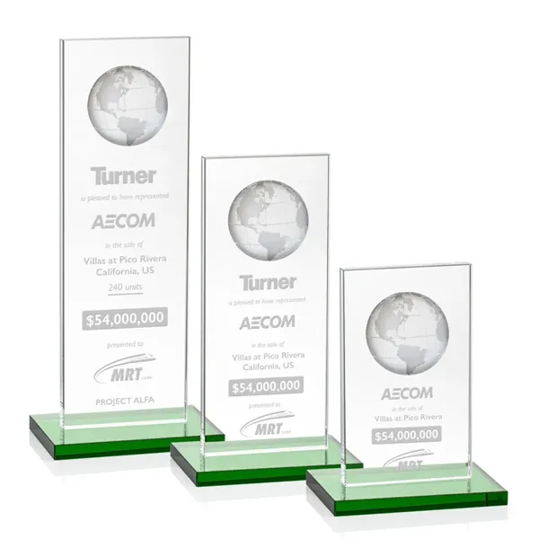 This illustrious Starfire Crystal award stands upright on an elegant Emerald... from ASI 84592 St Regis Group / St Regis