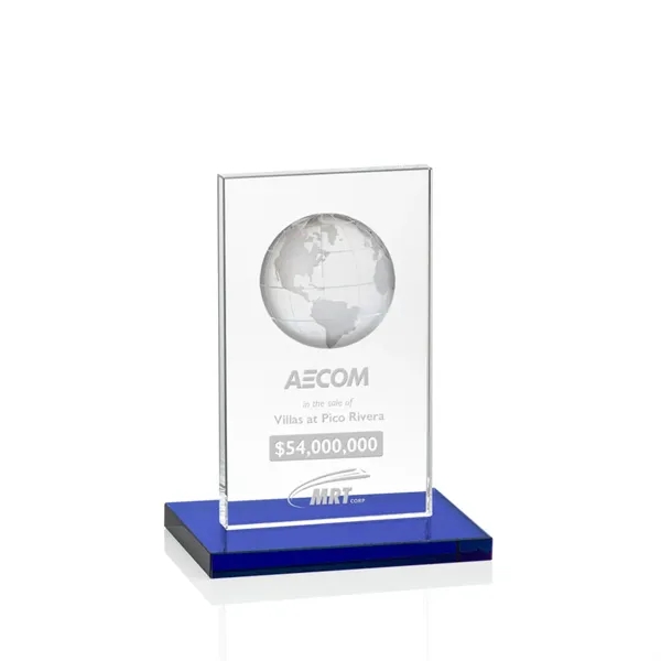This illustrious Starfire Crystal award stands upright on an elegant Sapphire... from ASI 84592 St Regis Group / St Regis