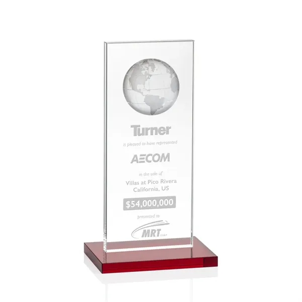 This illustrious Starfire Crystal award stands upright on an elegant Ruby... from ASI 84592 St Regis Group / St Regis