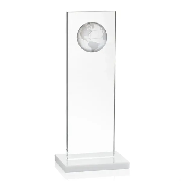 This illustrious Starfire Crystal award stands upright on an elegant White... from ASI 84592 St Regis Group / St Regis