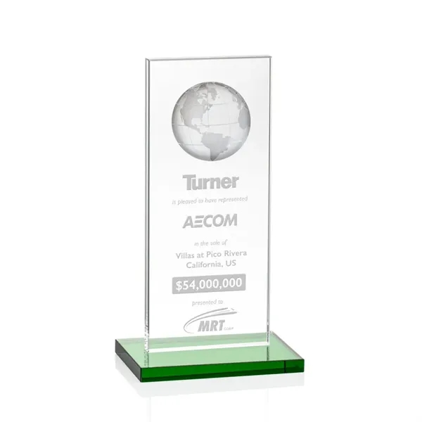 This illustrious Starfire Crystal award stands upright on an elegant Emerald... from ASI 84592 St Regis Group / St Regis