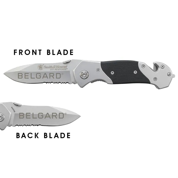 Smith & Wesson® folding knife, featuring a glass braking tool &... from ASI 46170 Compass Industries Inc