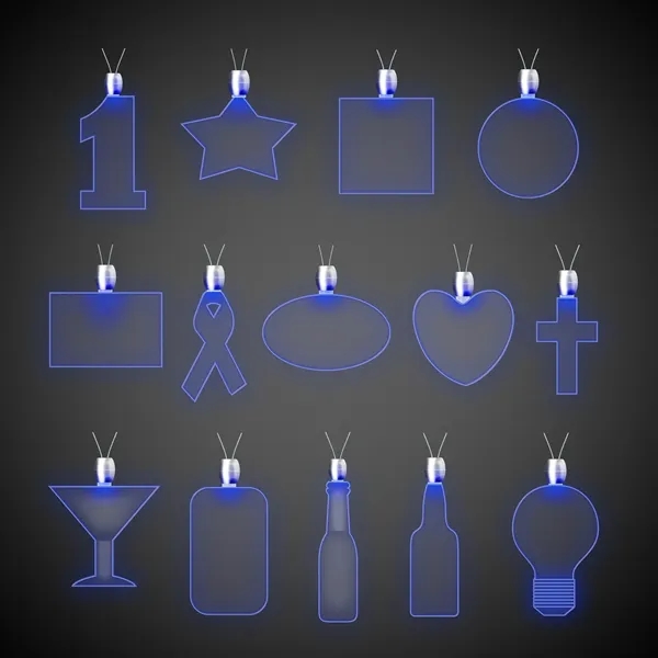 Acrylic pendant necklaces with a 24" necklace and LED lights; offered... from ASI 42016 Brighter Promotions Inc