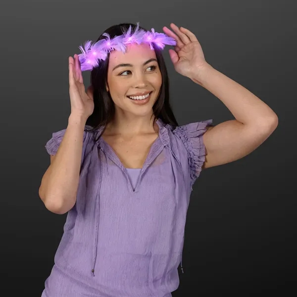 LED Feather Crown Headbands, Assorted Pink and Purple; Blank Pricing... from ASI 34194 ALightPromos