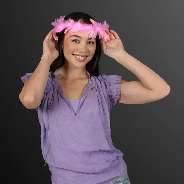 LED Feather Crown Headbands, Assorted Pink and Purple; Blank Pricing... from ASI 34194 ALightPromos