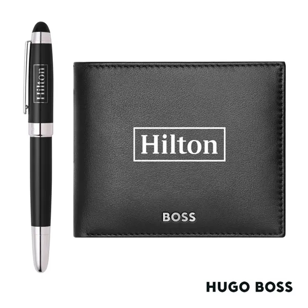 Indulge in luxury with the Hugo Boss® Rollerball Pen & Wallet... from ASI 84592 St Regis Group