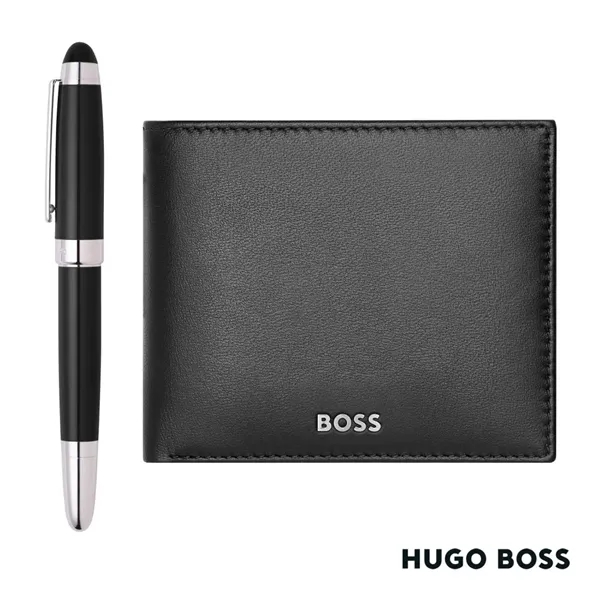 Indulge in luxury with the Hugo Boss® Rollerball Pen & Wallet... from ASI 84592 St Regis Group
