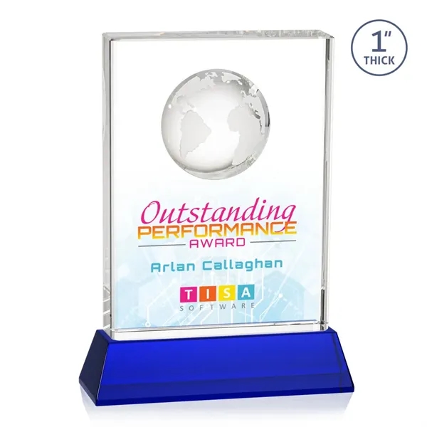Celebrate global success with our Optical Crystal Ambassador Globe VividPrint™ Award... from ASI 84592 St Regis Group / St Regis