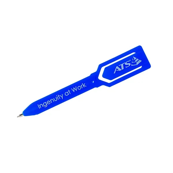 Pen that functions as a bookmark, paper clip and checkbook pen.... from ASI 63549 Jornik Manufacturing Corp / Jornik