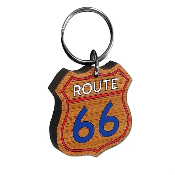 5/16" bamboo keychain with 1" split ring.... from ASI 72521 Morris Magnets / Laser Cuts