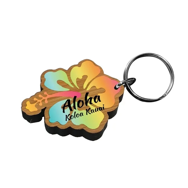 5/16" bamboo keychain with 1" split ring.... from ASI 72521 Morris Magnets / Laser Cuts